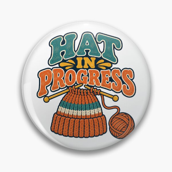 Item preview, Hat in Progress – Funny Retro Knitting Design designed and sold by EastEndTownie.