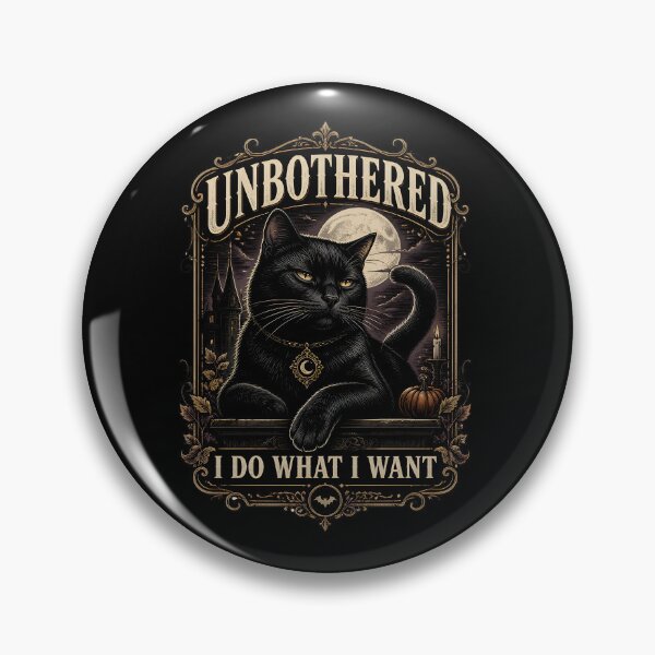 Item preview, Unbothered Black Cat Halloween Gothic Engraving designed and sold by RoyesButler.