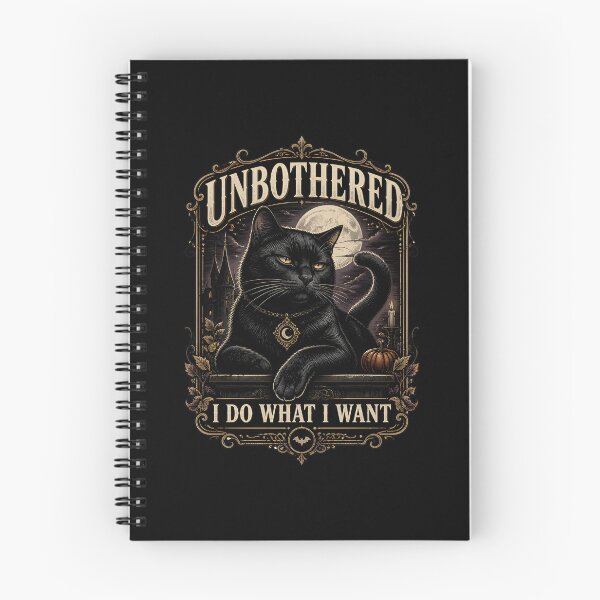 Item preview, Unbothered Black Cat Halloween Gothic Engraving designed and sold by RoyesButler.