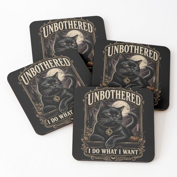 Item preview, Unbothered Black Cat Halloween Gothic Engraving designed and sold by RoyesButler.