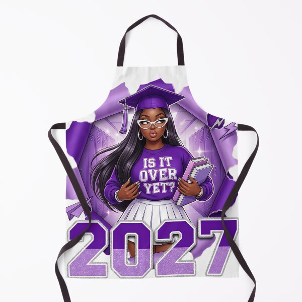 Item preview, Purple Class of 2027 Black Girl Graduation designed and sold by Miss Sassy Party Designs.