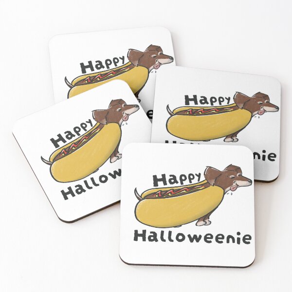 Aperçu de l'œuvre Joyeux Halloween, teckel déguisé en hot-dog ! créée et vendue par Tales by Chelle.