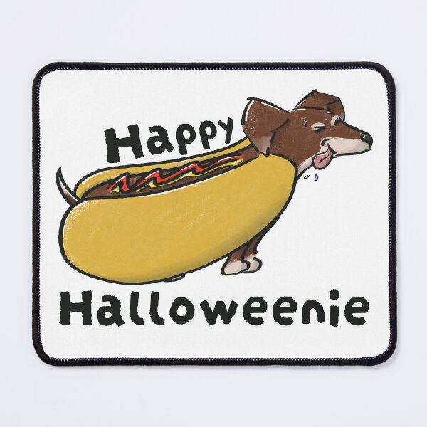 Item preview, Happy Halloweenie Dachshund in a Hotdog Costume designed and sold by Tales by Chelle.