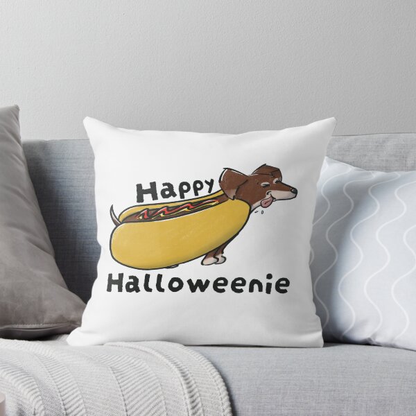 Item preview, Happy Halloweenie Dachshund in a Hotdog Costume designed and sold by Tales by Chelle.