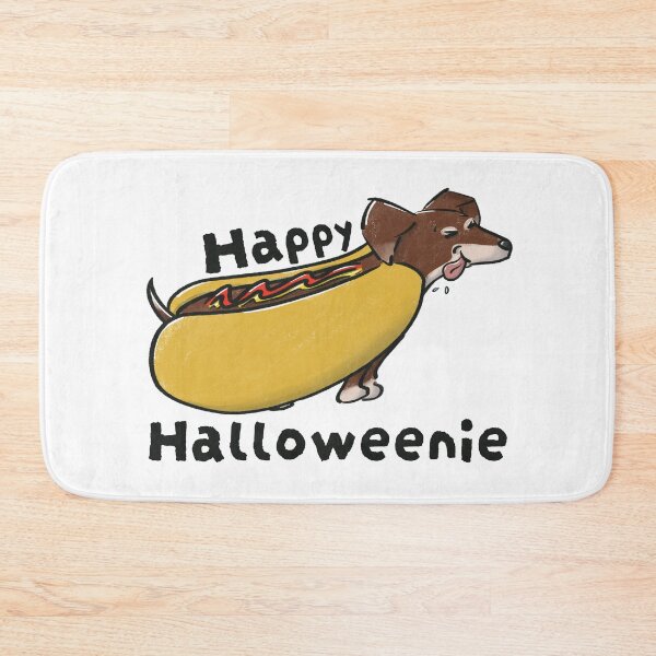 Item preview, Happy Halloweenie Dachshund in a Hotdog Costume designed and sold by Tales by Chelle.