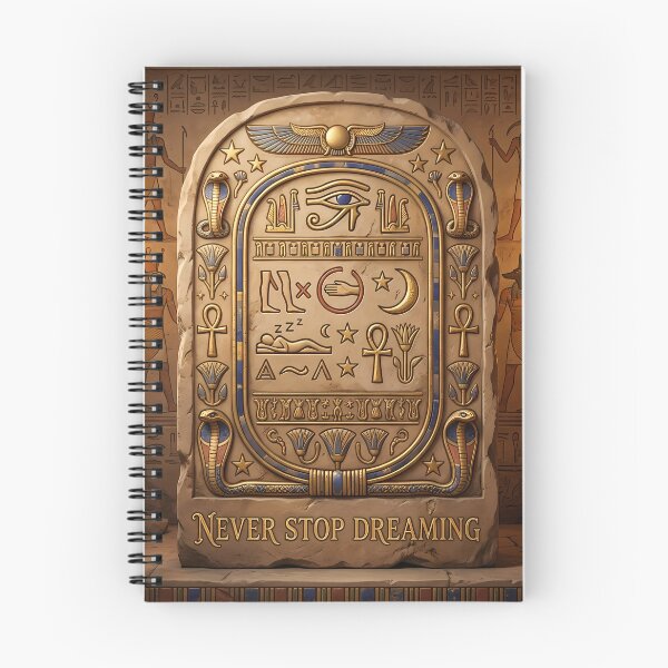 Item preview, Never Stop Dreaming in Ancient Egyptian Hieroglyphs | Luxury Gold Pharaonic PNG  designed and sold by HoMya.