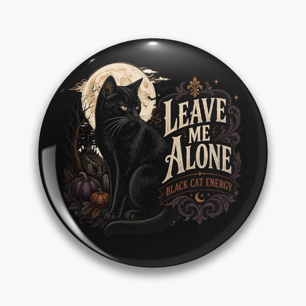 Item preview, Leave Me Alone Black Cat Halloween Gothic Engraving designed and sold by RoyesButler.