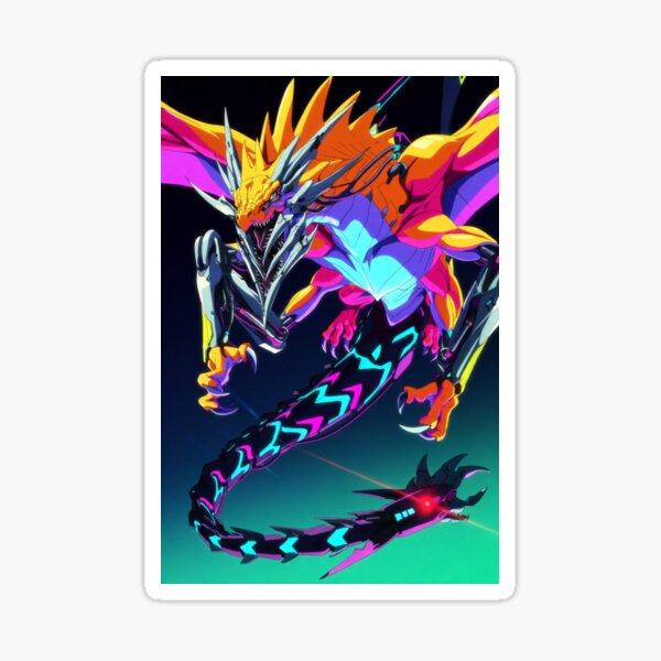 Item preview, The Cyber Beast's Flight in Neon Light designed and sold by SabaMirzique.