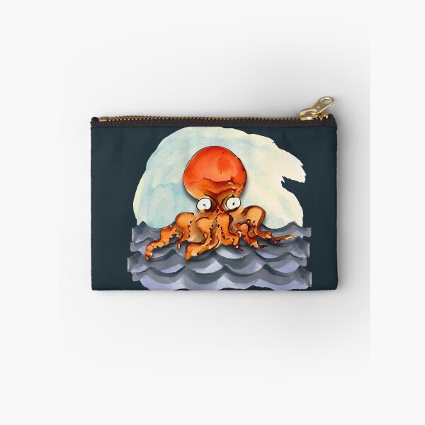 Item preview, Cute Watercolor Octopus in the Waves designed and sold by TackyTime.