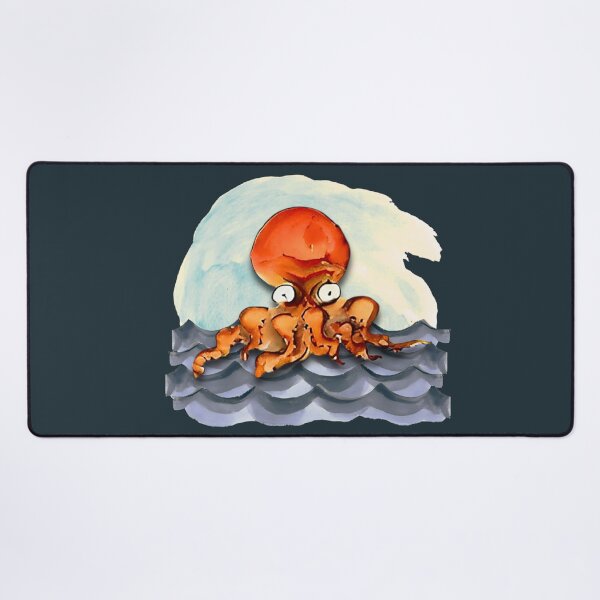 Item preview, Cute Watercolor Octopus in the Waves designed and sold by TackyTime.