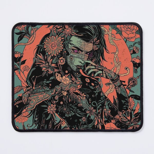 Item preview, Entangled Bloom: Dark Anime Botanical Art designed and sold by  Mythical Entanglement.