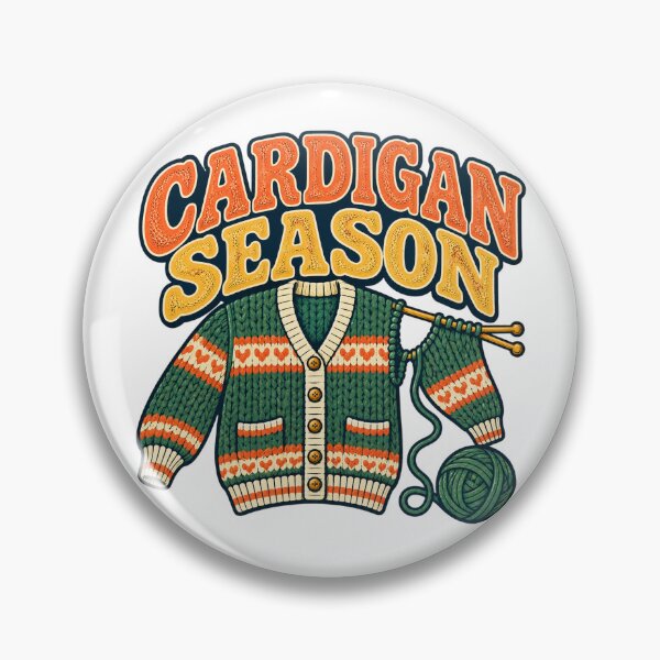 Item preview, Cardigan Season – Retro Knitting & Yarn Lover Design designed and sold by EastEndTownie.