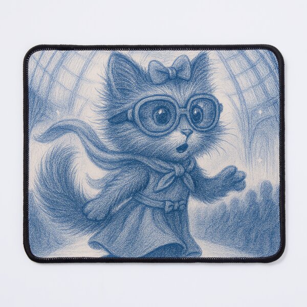 Item preview, Nicky on the Catwalk - Blue Fashion Cat - Fonulaseries designed and sold by Fonulaseries.
