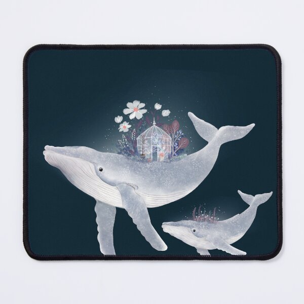 Item preview, Whale World Glasshouse – Mother and Baby Whale Garden designed and sold by Katherine Quinn Illustration.