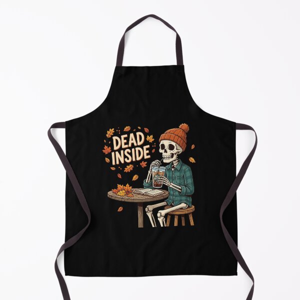 Item preview, Dead Inside - Cozy Fall Skeleton Drinking Coffee designed and sold by AOG-DESIGNS.