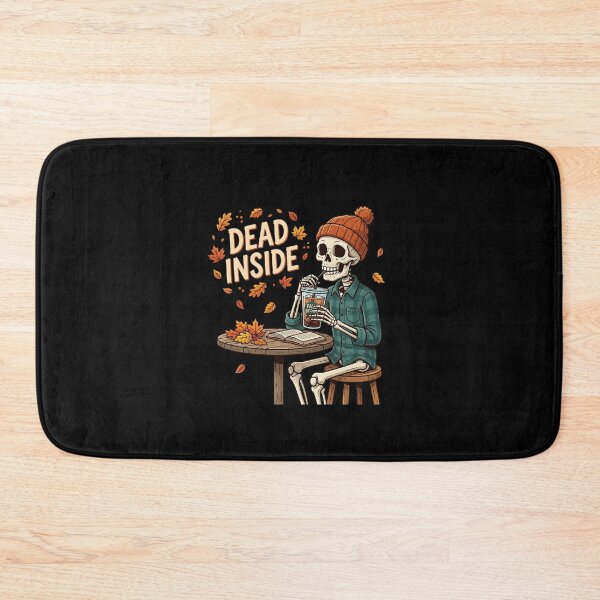 Item preview, Dead Inside - Cozy Fall Skeleton Drinking Coffee designed and sold by AOG-DESIGNS.