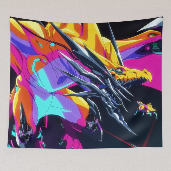 Item preview, The Cyber Beast's Flight in Neon Light (V3) designed and sold by SabaMirzique.