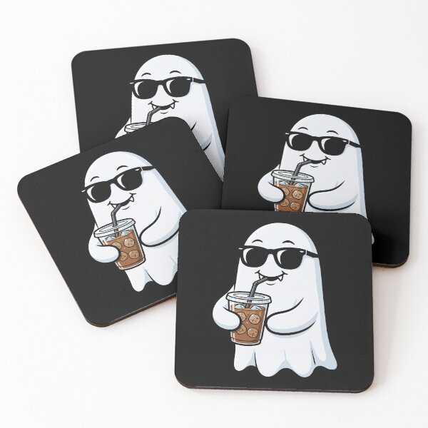 Item preview,  Cool Ghost Drinking Iced Coffee Funny Halloween Summerween designed and sold by Goraty2020.