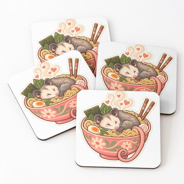 Item preview, Kawaii Opossum Sleeping in a Ramen Bowl designed and sold by Funny meme.