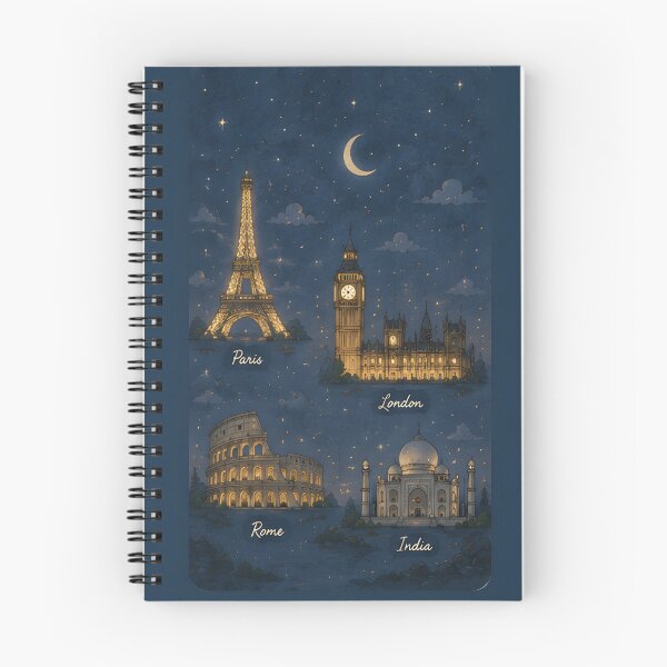 Item preview, Landmark at Night – Moon & Stars Design designed and sold by KWW SHOP.