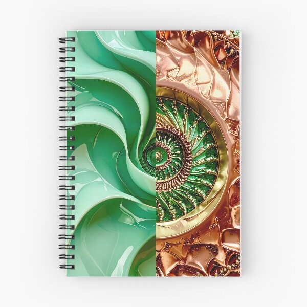Item preview, Celadon Wave and Metallic Copper Vortex designed and sold by Vicky Brago-Mitchell®.