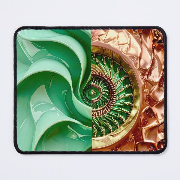 Item preview, Celadon Wave and Metallic Copper Vortex designed and sold by Vicky Brago-Mitchell®.