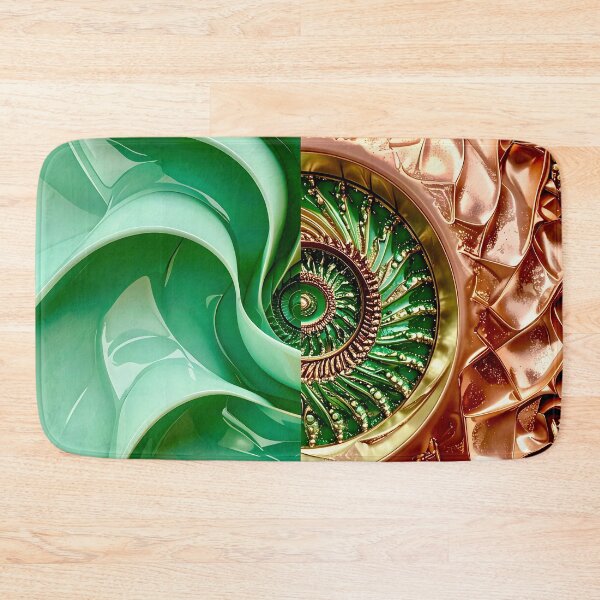 Item preview, Celadon Wave and Metallic Copper Vortex designed and sold by Vicky Brago-Mitchell®.