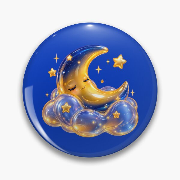 Item preview, Glossy Celestial Moon and Cloud Art designed and sold by wallpapersarts.