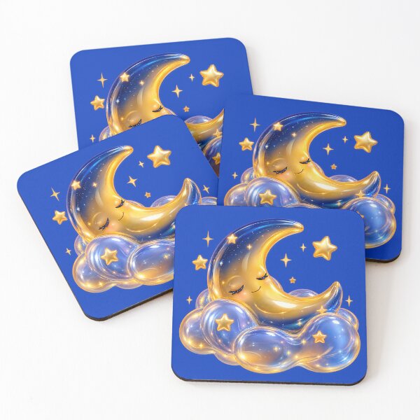 Item preview, Glossy Celestial Moon and Cloud Art designed and sold by wallpapersarts.