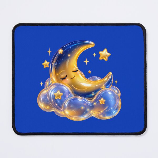 Item preview, Glossy Celestial Moon and Cloud Art designed and sold by wallpapersarts.