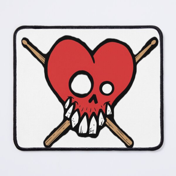 Item preview, Drumming Heart Skull designed and sold by skullnutz.