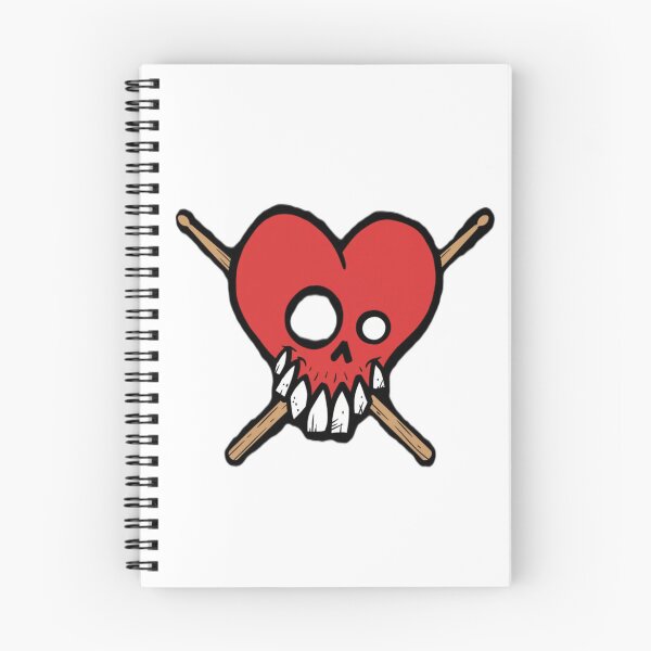 Item preview, Drumming Heart Skull designed and sold by skullnutz.