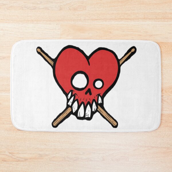 Item preview, Drumming Heart Skull designed and sold by skullnutz.