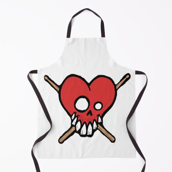 Item preview, Drumming Heart Skull designed and sold by skullnutz.