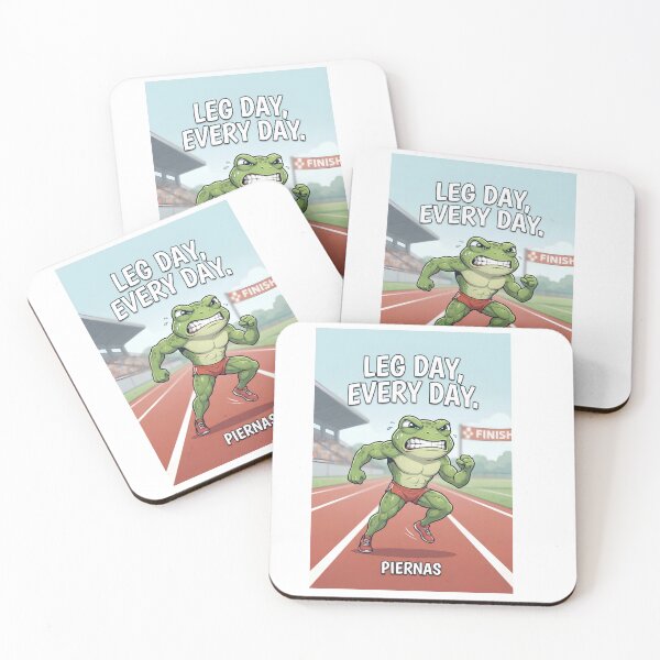 Item preview, Funny Frog Gym Workout Leg Day Every Day Cute Runner Fitness Sticker designed and sold by fastansic.