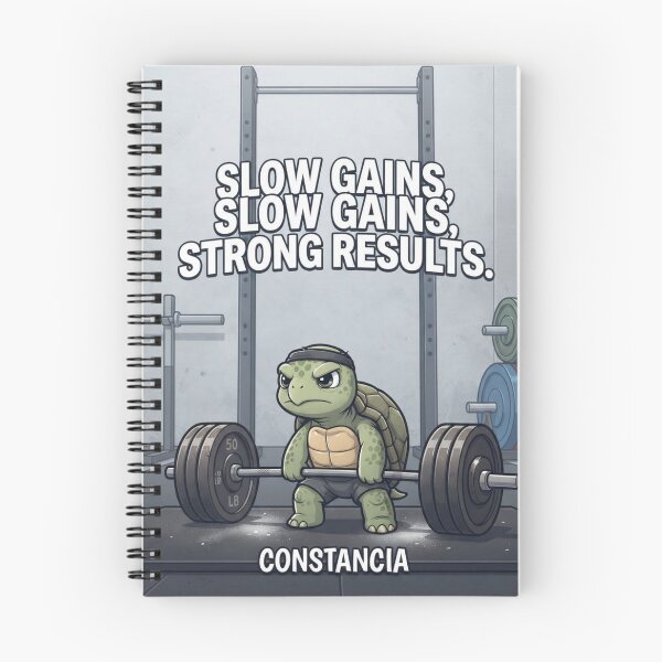 Item preview, Funny Turtle Gym Workout Slow Gains Strong Results Cute Tortoise Fitness Sticker designed and sold by fastansic.