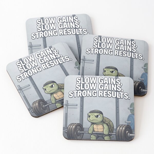 Item preview, Funny Turtle Gym Workout Slow Gains Strong Results Cute Tortoise Fitness Sticker designed and sold by fastansic.