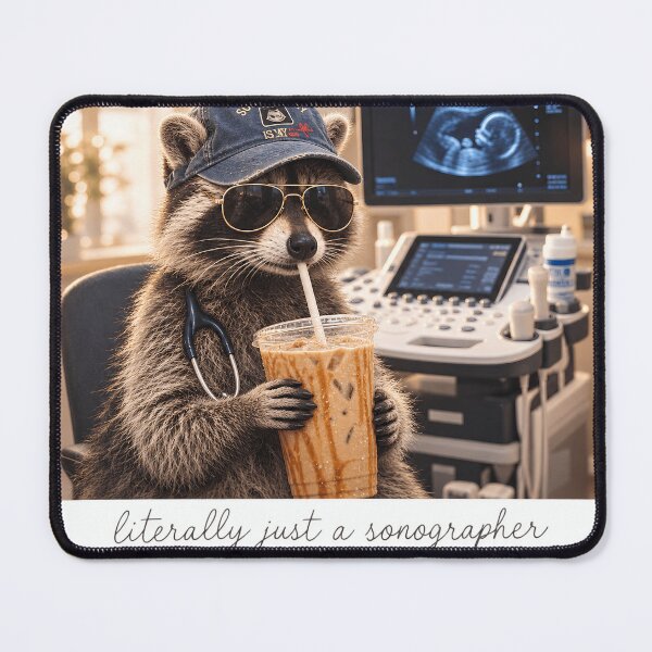 Item preview, Literally Just A Sonographer Raccoon Tech designed and sold by VGAfanatic.
