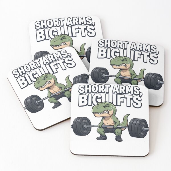 Item preview, Funny T-Rex Gym Workout Short Arms Big Lifts Cute Dinosaur Fitness Sticker designed and sold by fastansic.