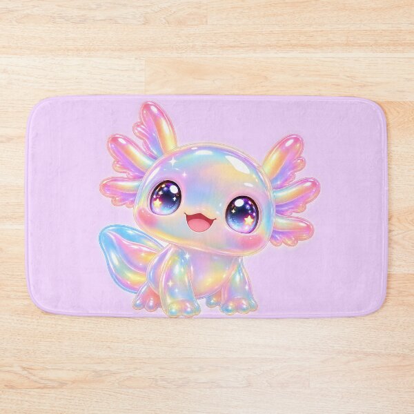 Item preview, Cute Holographic Iridescent Glass Axolotl designed and sold by wallpapersarts.