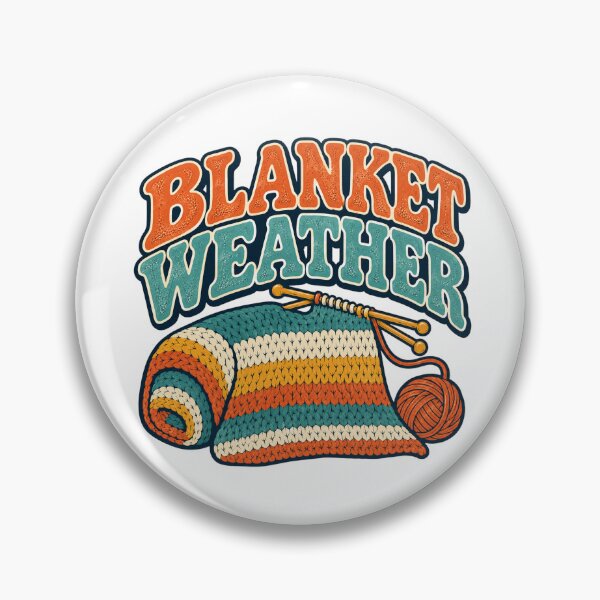 Item preview, Blanket Weather – Retro Knitting Yarn Lover Cozy Season Design designed and sold by EastEndTownie.