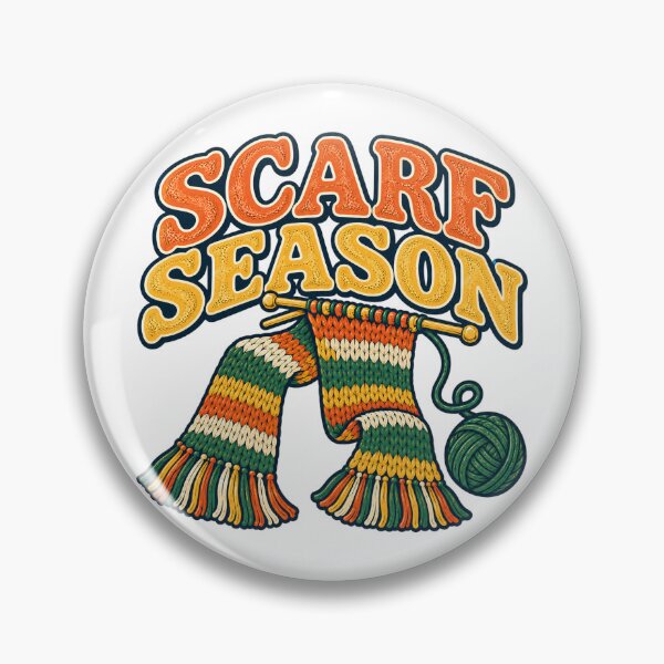 Item preview, Scarf Season – Retro Knitting Cozy Yarn Lover Design designed and sold by EastEndTownie.