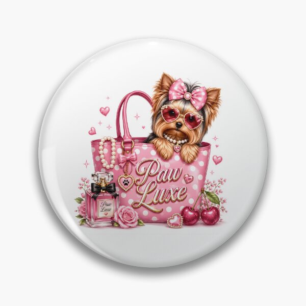 Item preview, Pink Polka Dot Yorkie – Paw Luxe Coquette Dog with Cherries designed and sold by AnyMar2023.
