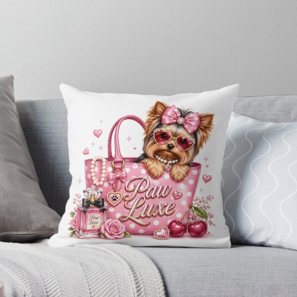Item preview, Pink Polka Dot Yorkie – Paw Luxe Coquette Dog with Cherries designed and sold by AnyMar2023.
