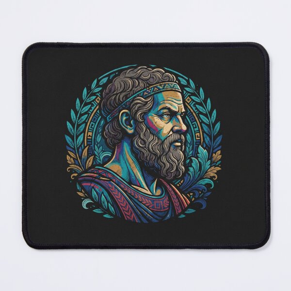 Item preview, Aristotle Greek Philosopher Classical Portrait Laurel Wreath designed and sold by Owcomm.