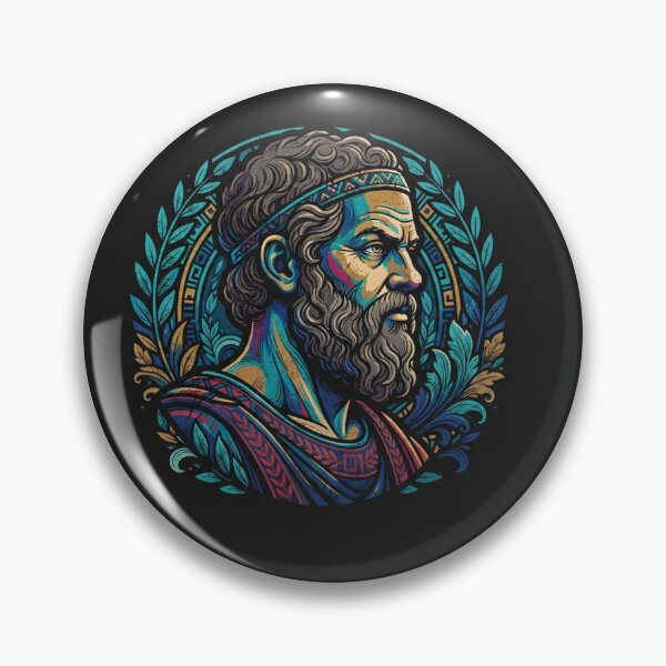 Item preview, Aristotle Greek Philosopher Classical Portrait Laurel Wreath designed and sold by Owcomm.