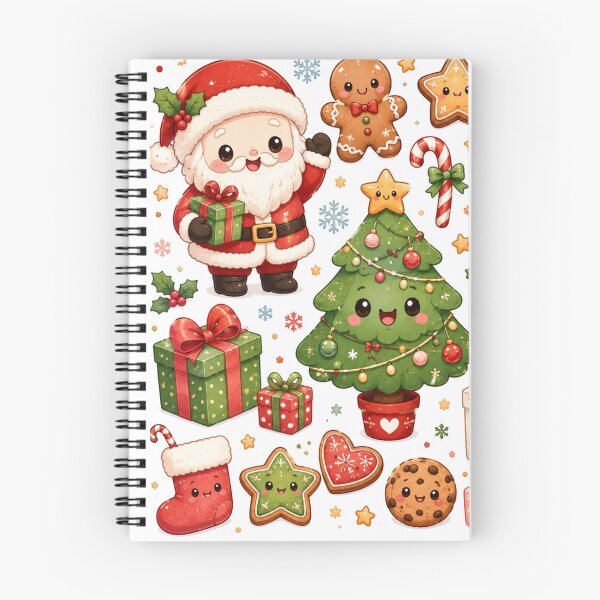 Item preview, Cute Kawaii Christmas Holiday Characters designed and sold by DreamPixelPrint.