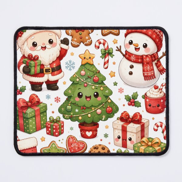Item preview, Cute Kawaii Christmas Holiday Characters designed and sold by DreamPixelPrint.