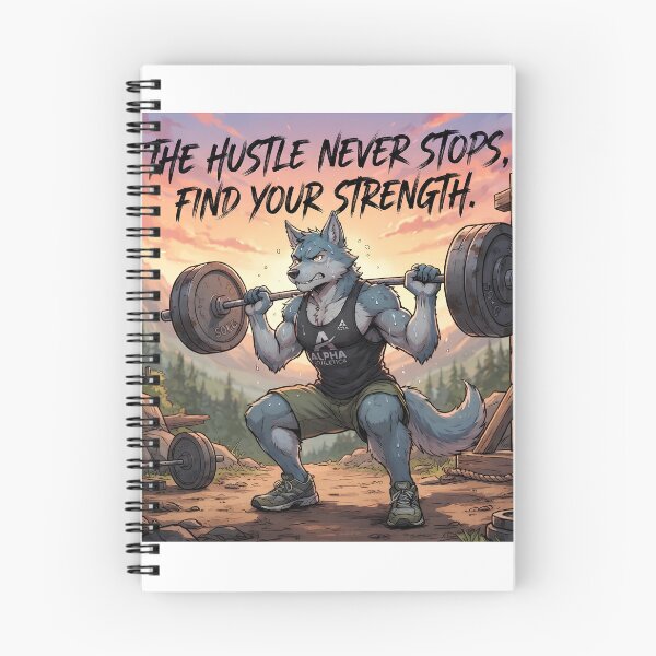 Item preview, Funny Wolf Gym Workout The Hustle Never Stops Cute Fitness Animal Sticker designed and sold by fastansic.