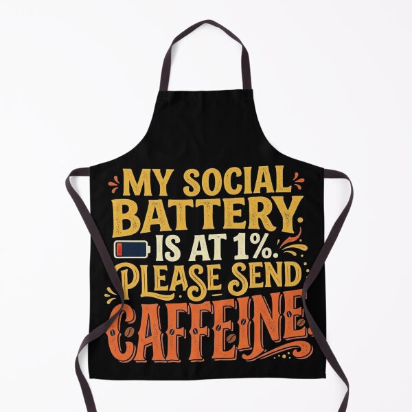 Item preview, My Social Battery Is At 1% Please Send Caffeine - Funny Introvert designed and sold by jrzvibe.